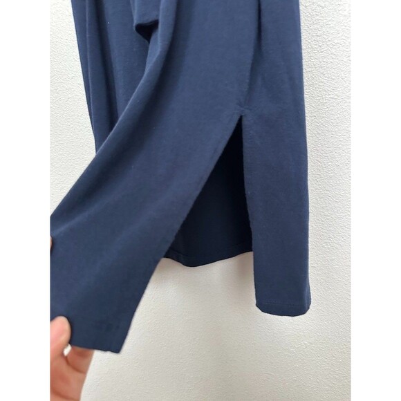 Amour Vert Colombe Reverie Knit Dress Navy Blue Belted Organic Cotton Women's M - Picture 8 of 11